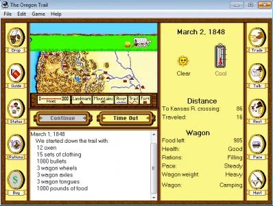 THE OREGON TRAIL 1.2 FOR WINDOWS screenshot3